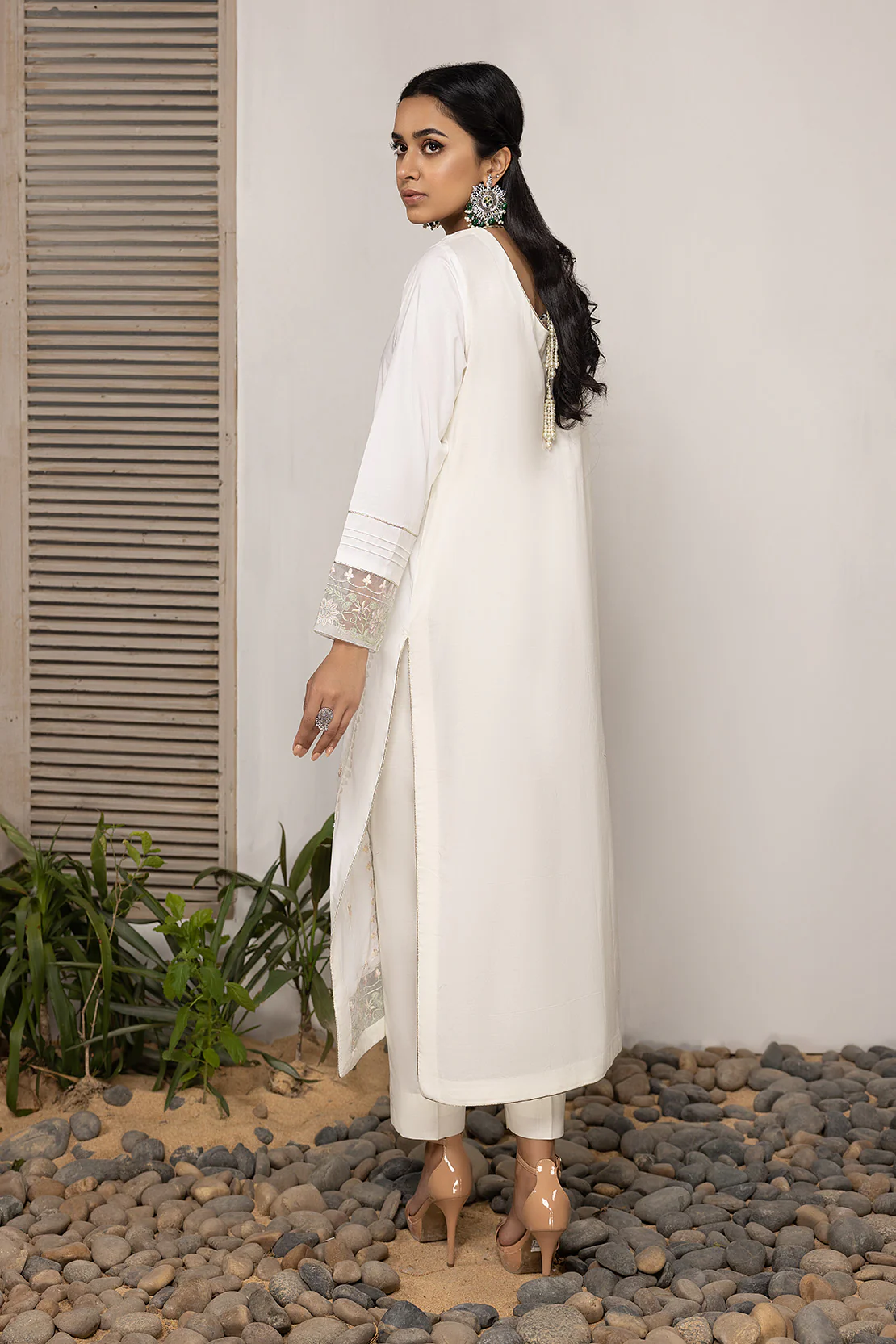 Solid Embroidered Shirt - Image 2
