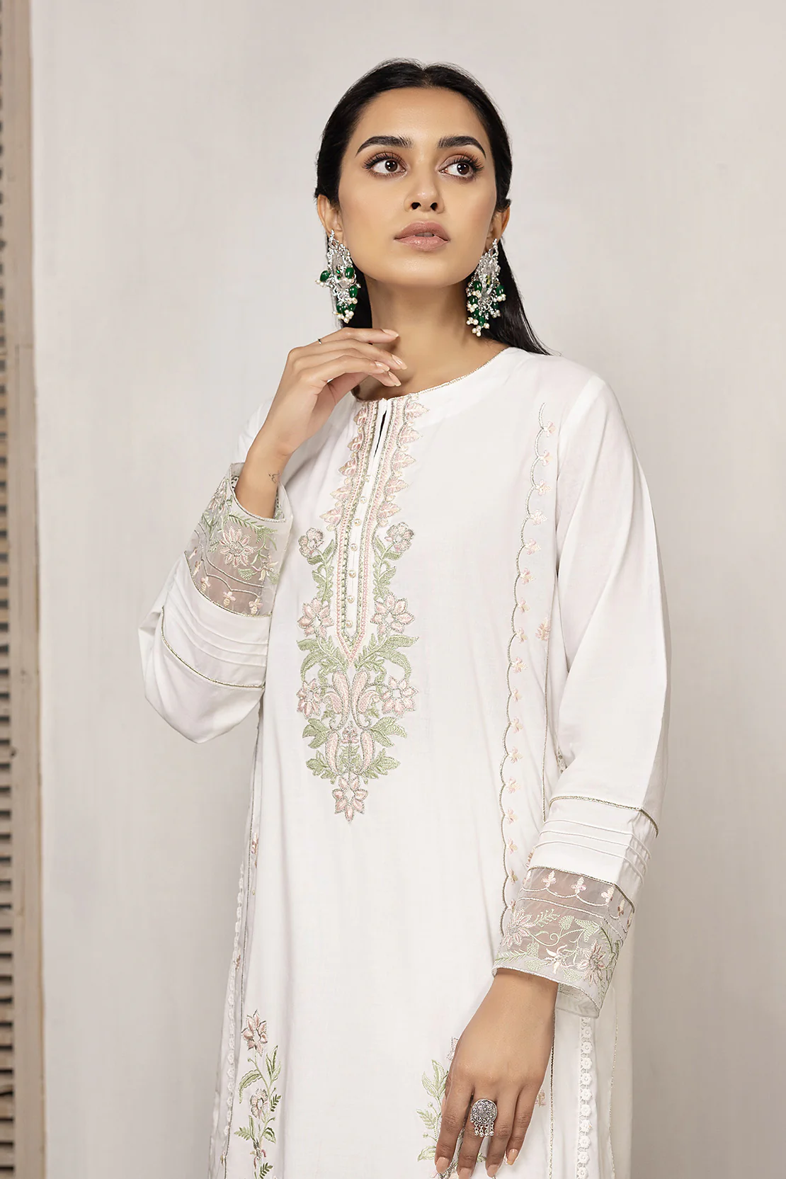 Solid Embroidered Shirt - Image 4