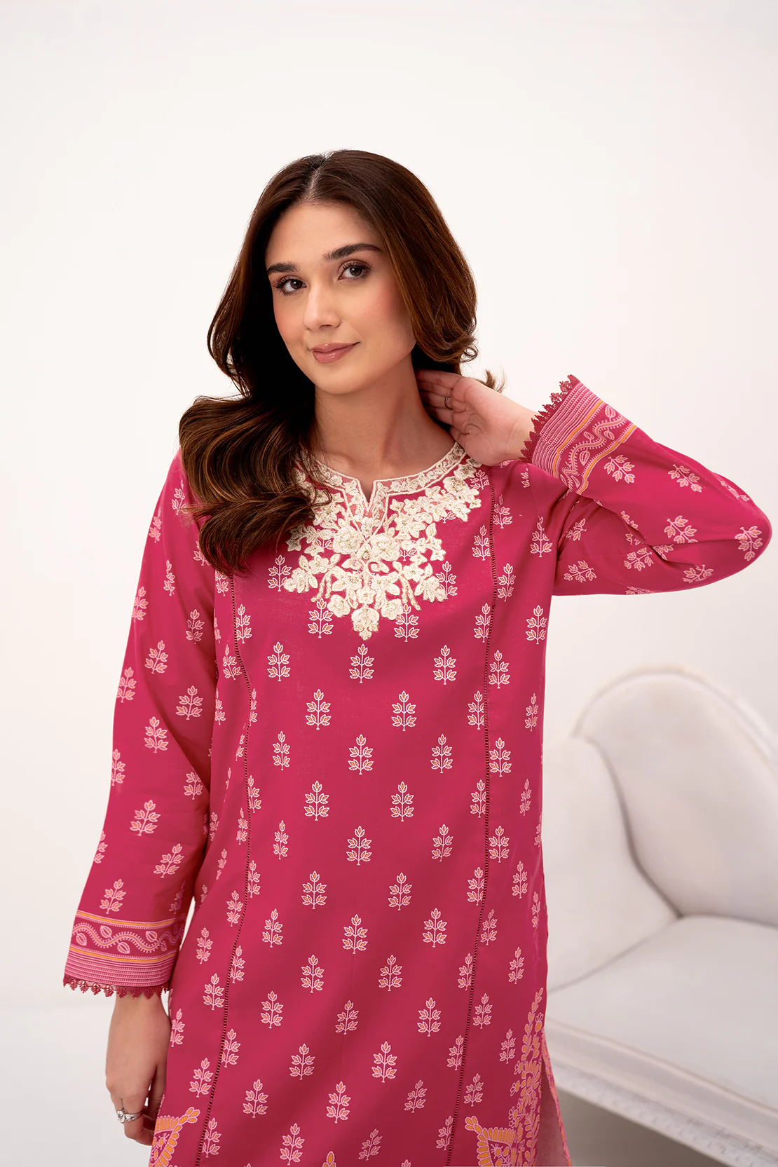 PRINTED - 2 PC LAWN SUIT (Stitched) - Image 5