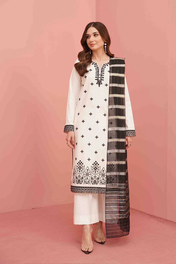 Dyed - 3 Pc Lawn Suit (Unstitched) - Image 2