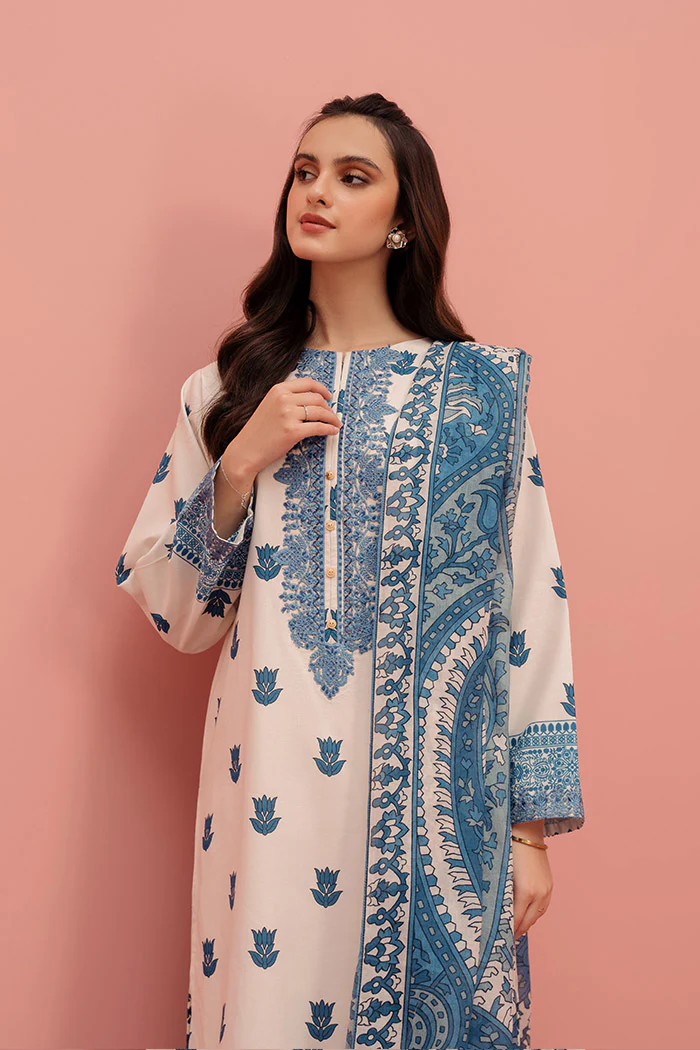 Printed - 3 Pc Lawn Suit (Stitched) - Image 7