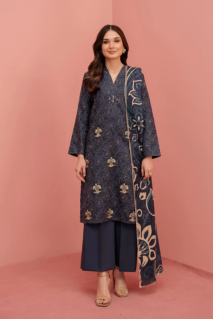 Printed - 3 Pc Lawn Suit (Stitched) - Image 4