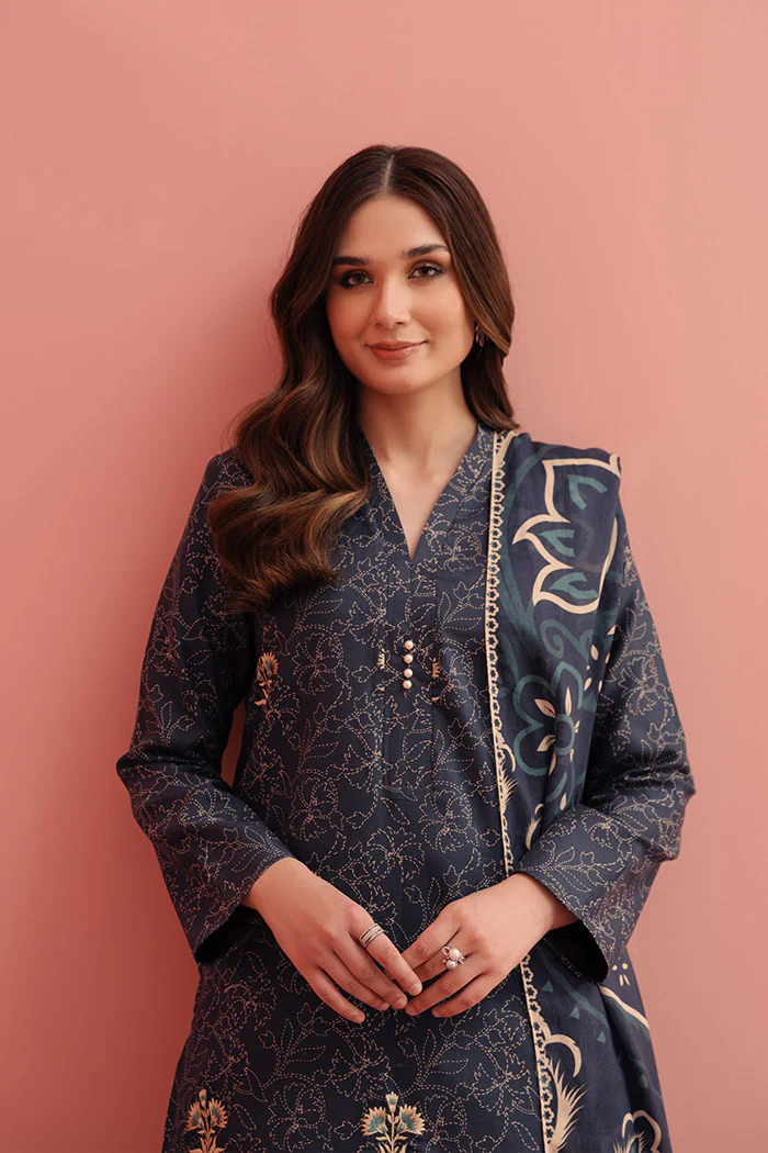 Printed - 3 Pc Lawn Suit (Stitched) - Image 7