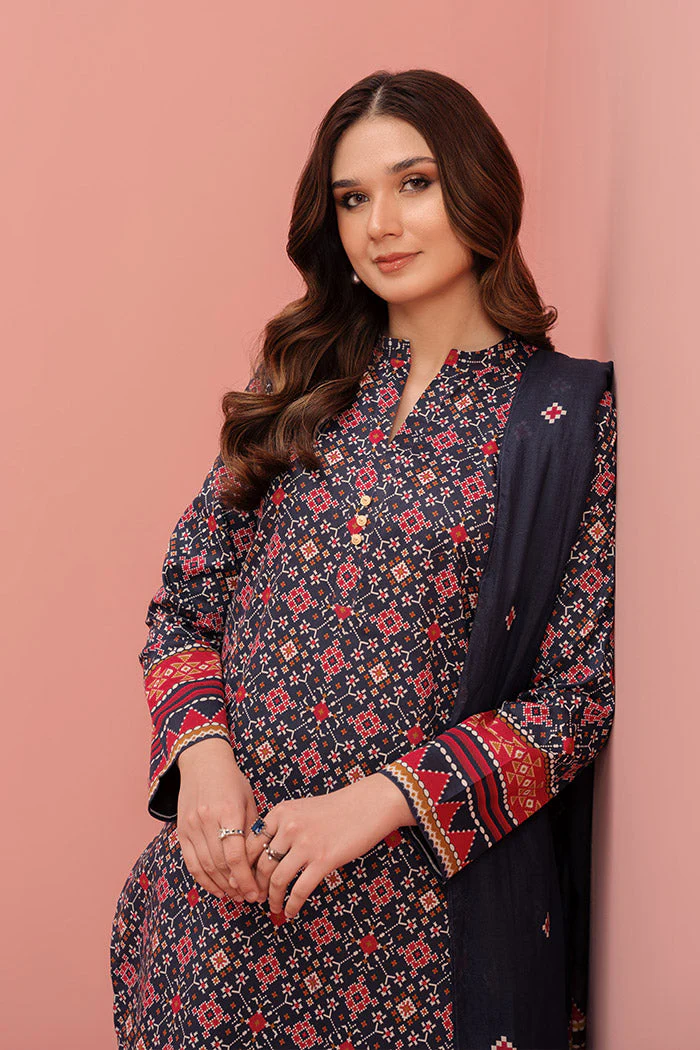 Printed - 3 Pc Lawn Suit (Unstitched) - Image 9