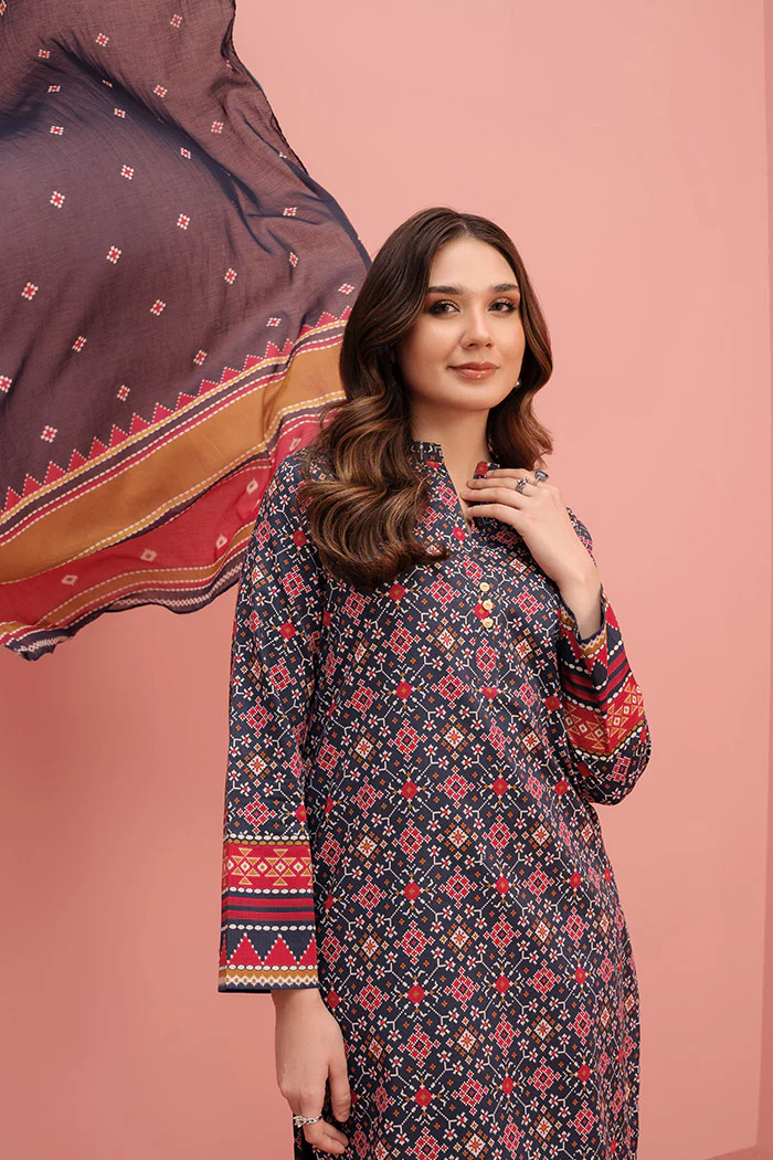 Printed - 3 Pc Lawn Suit (Stitched) - Image 6