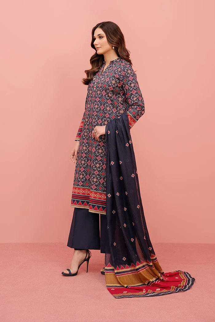 Printed - 3 Pc Lawn Suit (Stitched) - Image 7
