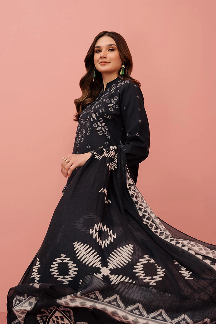 Printed - 3 Pc Lawn Suit (Stitched) - Image 2