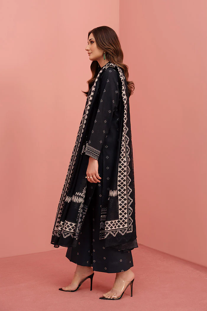 Printed - 3 Pc Lawn Suit (Stitched) - Image 4