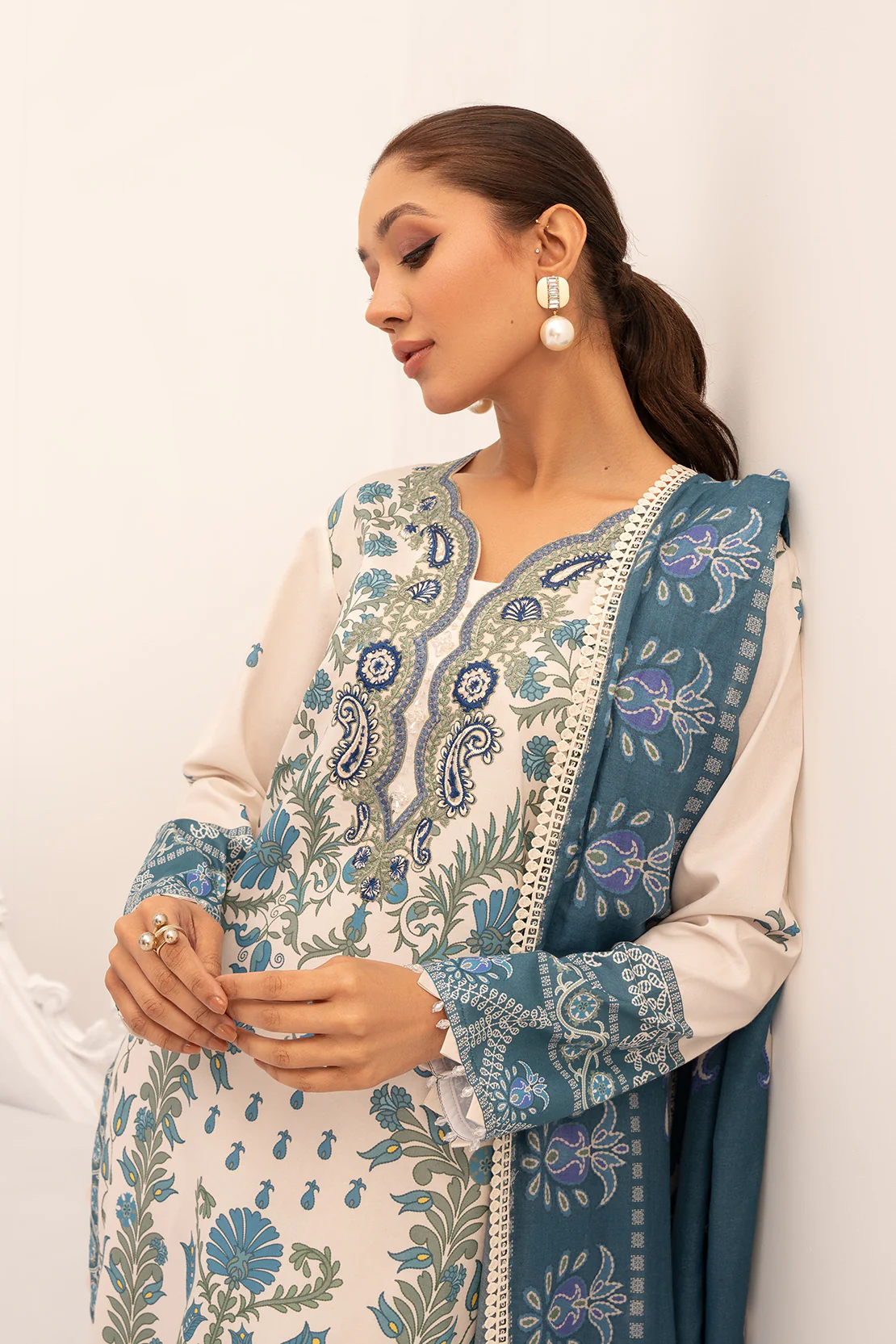 PRINTED - 3 PC LAWN SUIT - Image 4