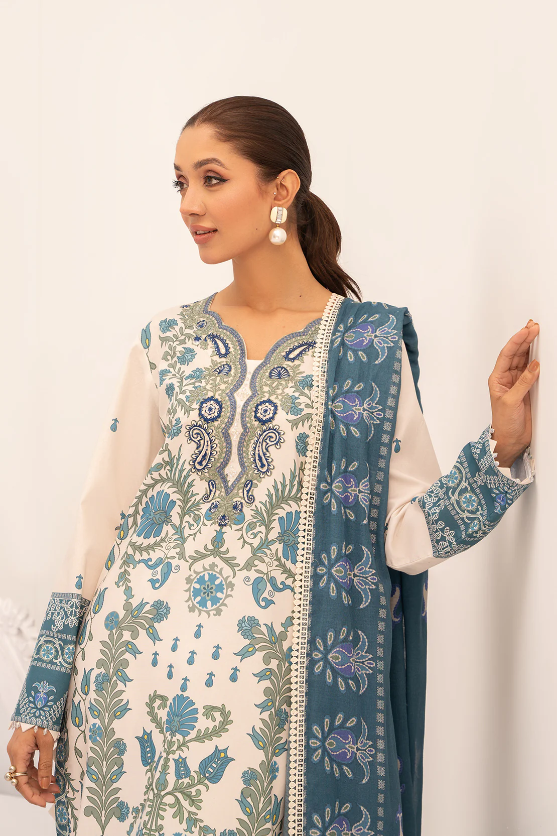 PRINTED - 3 PC LAWN SUIT - Image 5