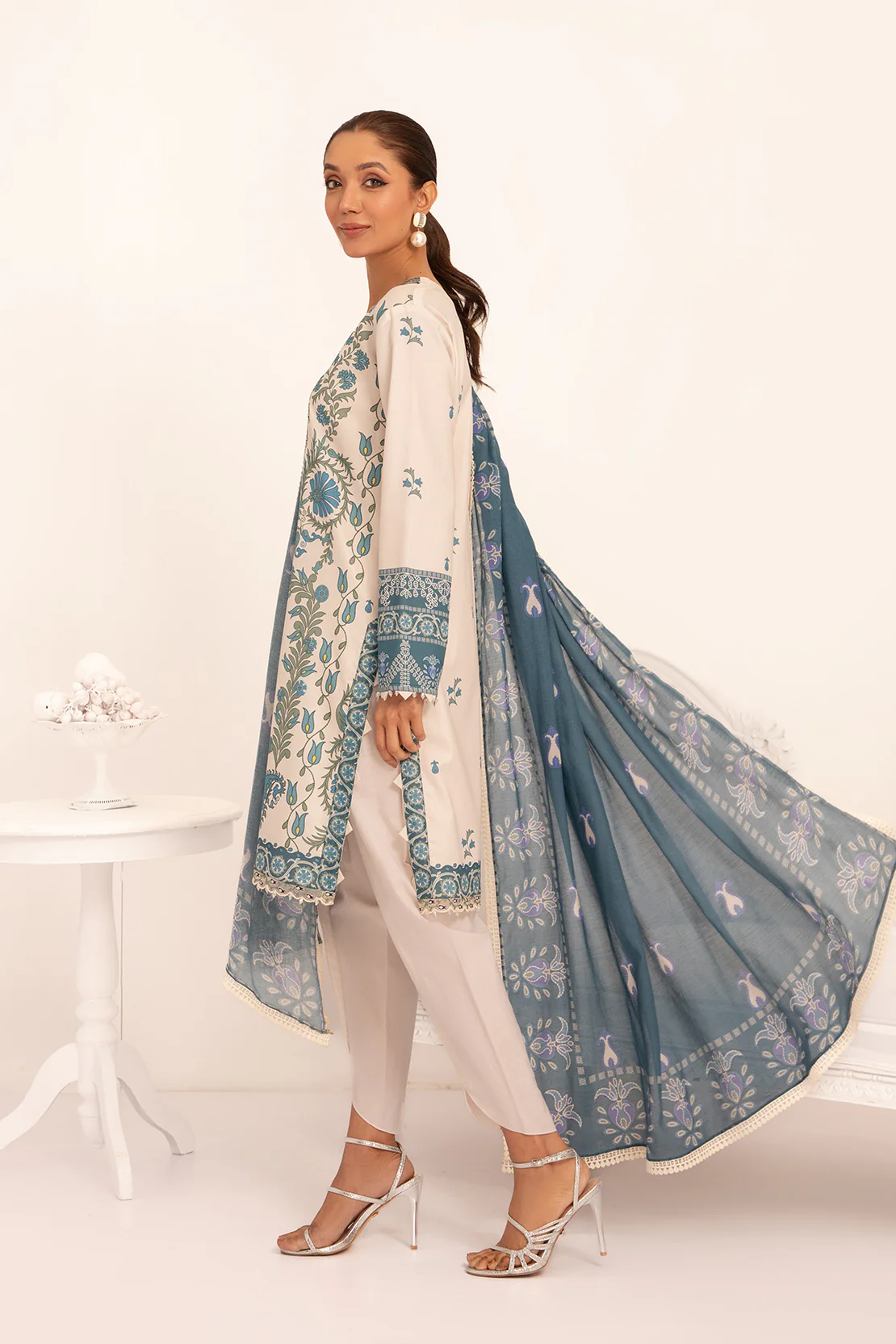 PRINTED - 3 PC LAWN SUIT - Image 6