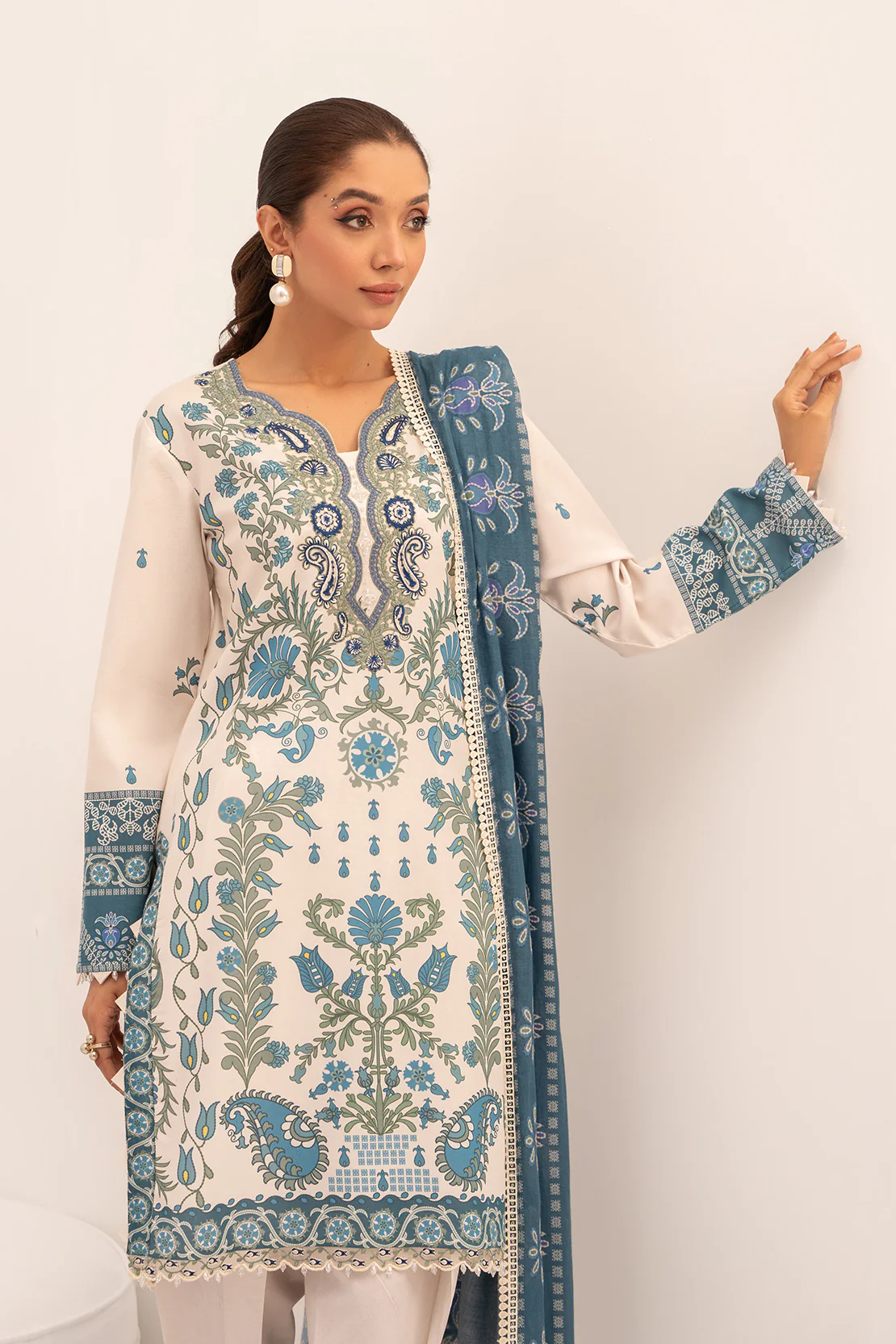 PRINTED - 3 PC LAWN SUIT - Image 7