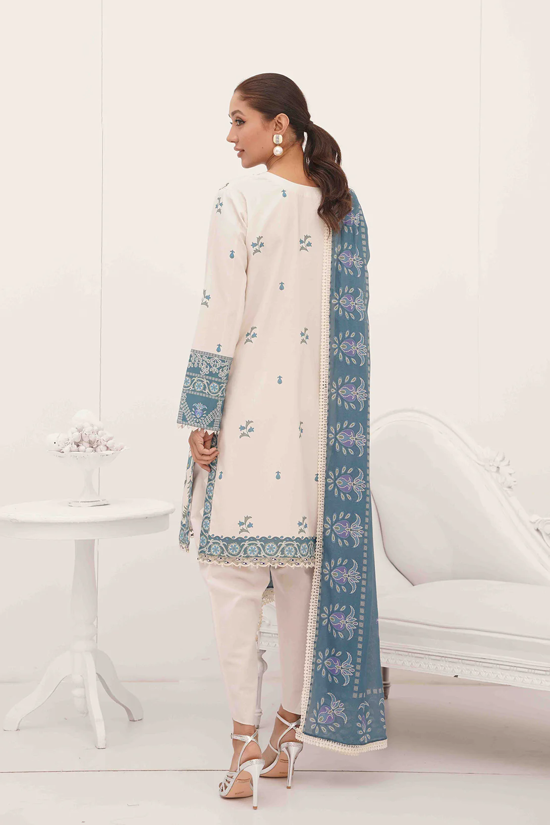 PRINTED - 3 PC LAWN SUIT - Image 9