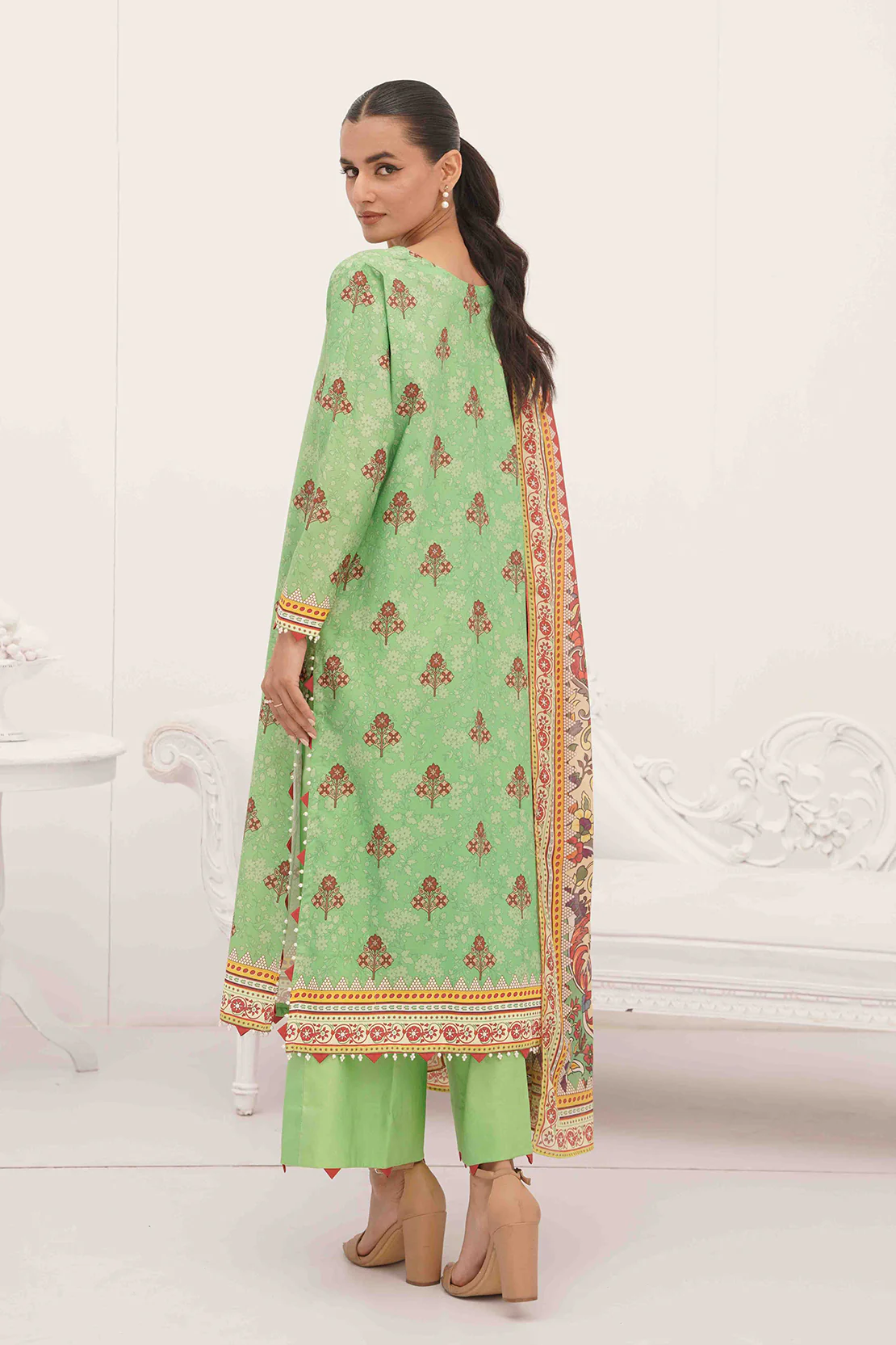 PRINTED - 3 PC LAWN SUIT - Image 2
