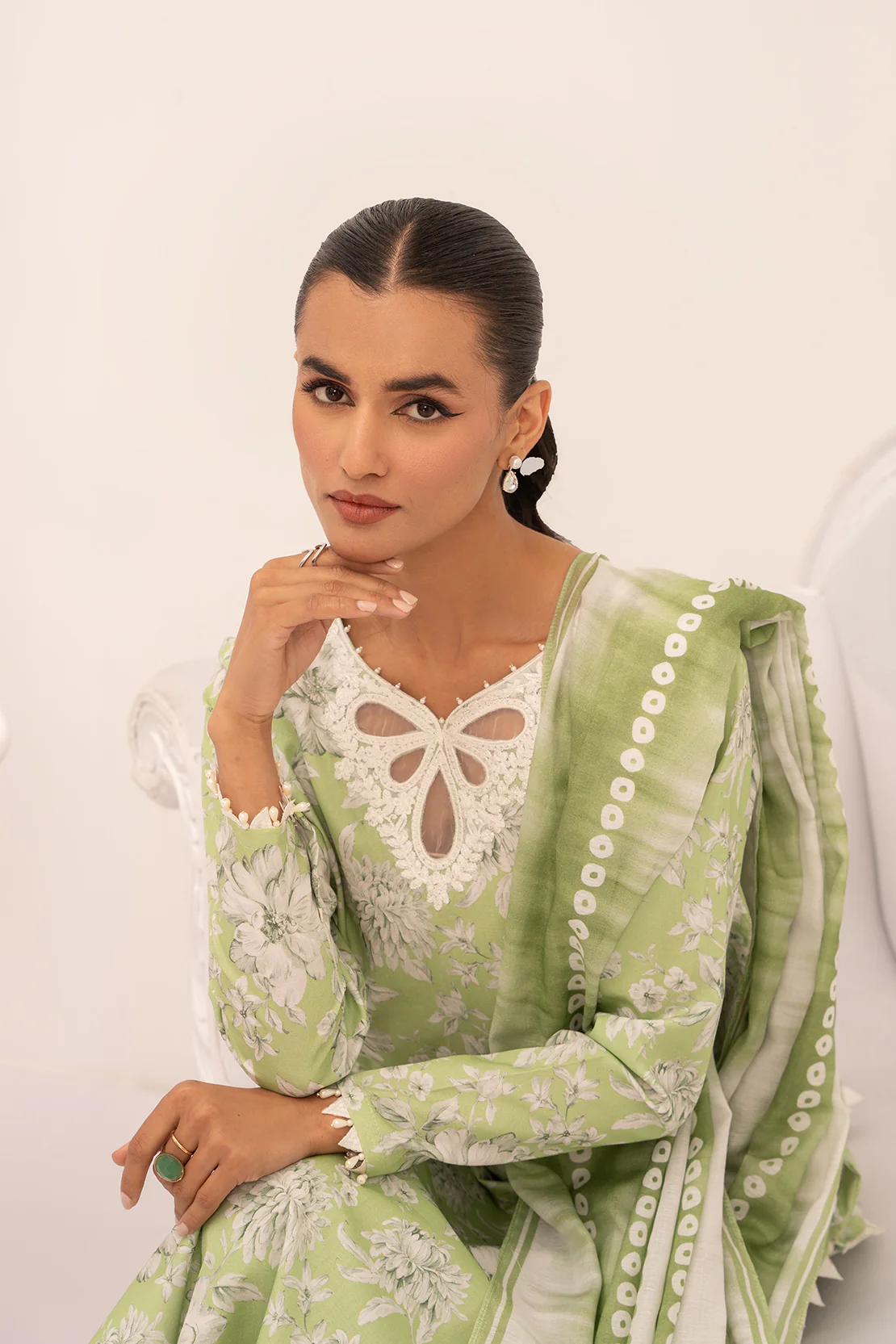 PRINTED - 3 PC LAWN SUIT - Image 2