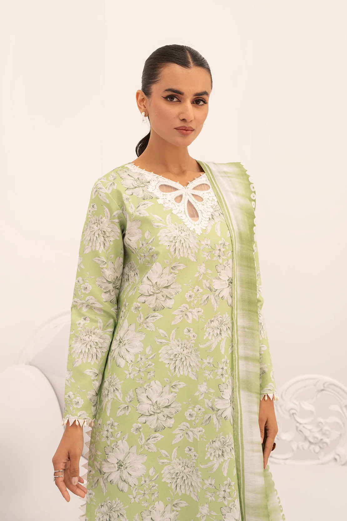 PRINTED - 3 PC LAWN SUIT - Image 6
