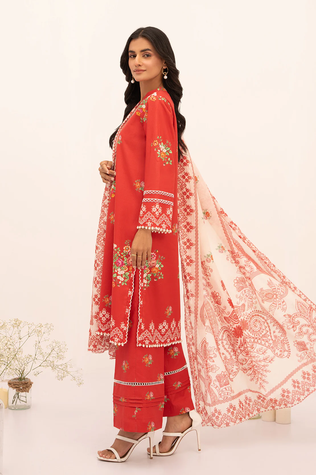 PRINTED - 3 PC LAWN SUIT - Image 3