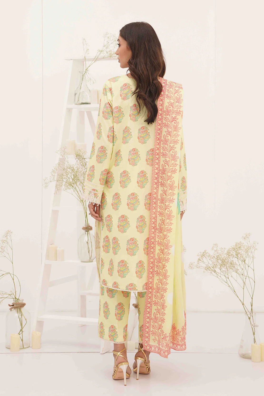 PRINTED - 3 PC LAWN SUIT - Image 3