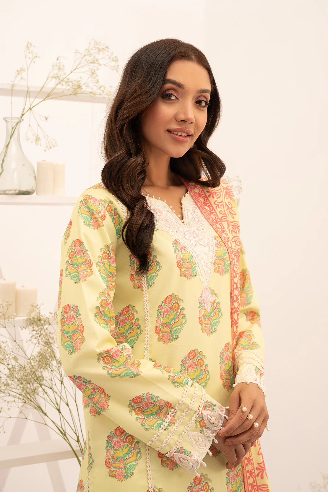 PRINTED - 3 PC LAWN SUIT - Image 5