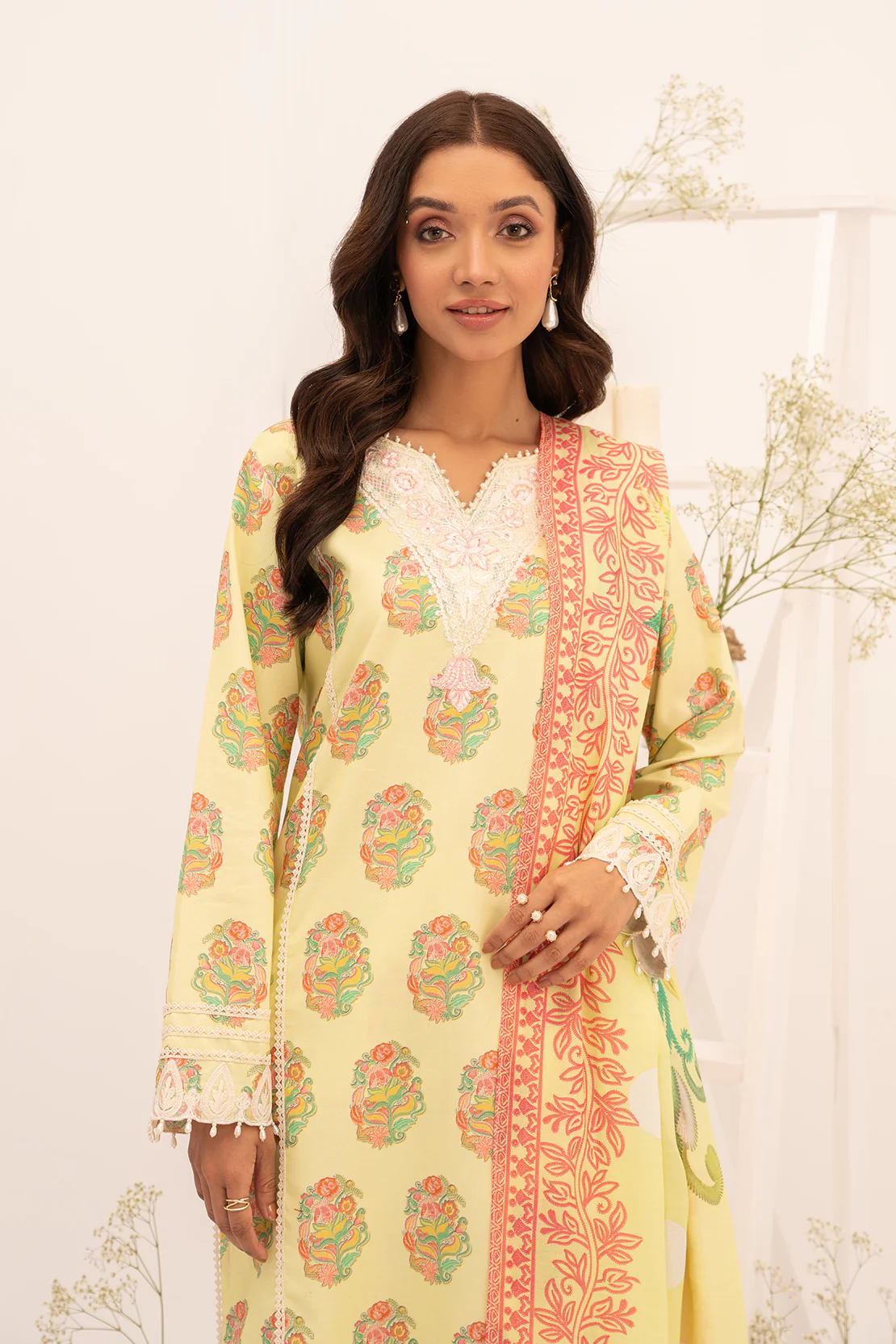 PRINTED - 3 PC LAWN SUIT - Image 6
