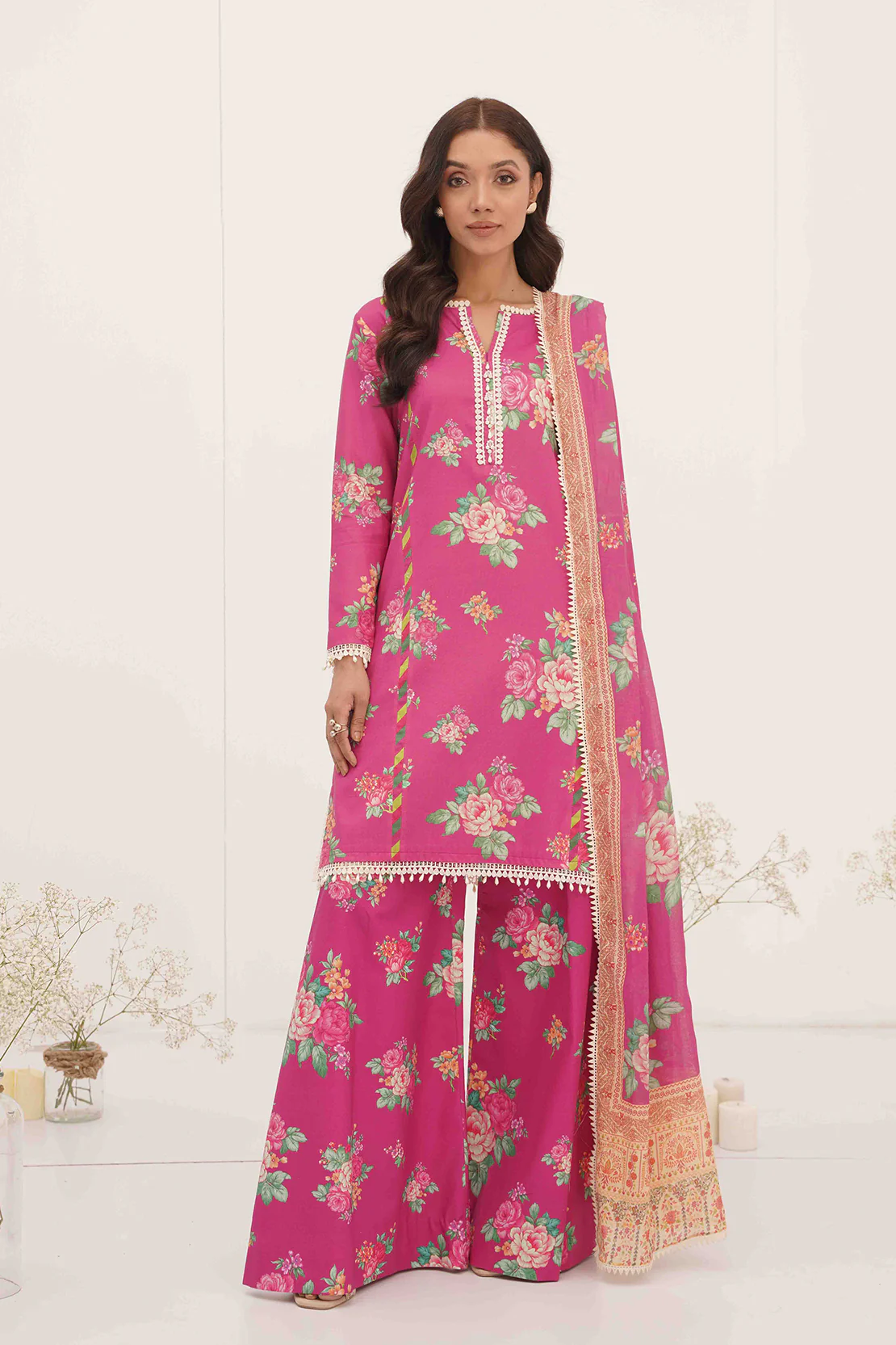 PRINTED - 3 PC LAWN SUIT - Image 6