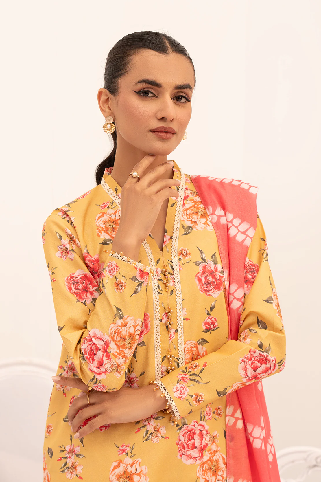PRINTED - 3 PC LAWN SUIT - Image 3