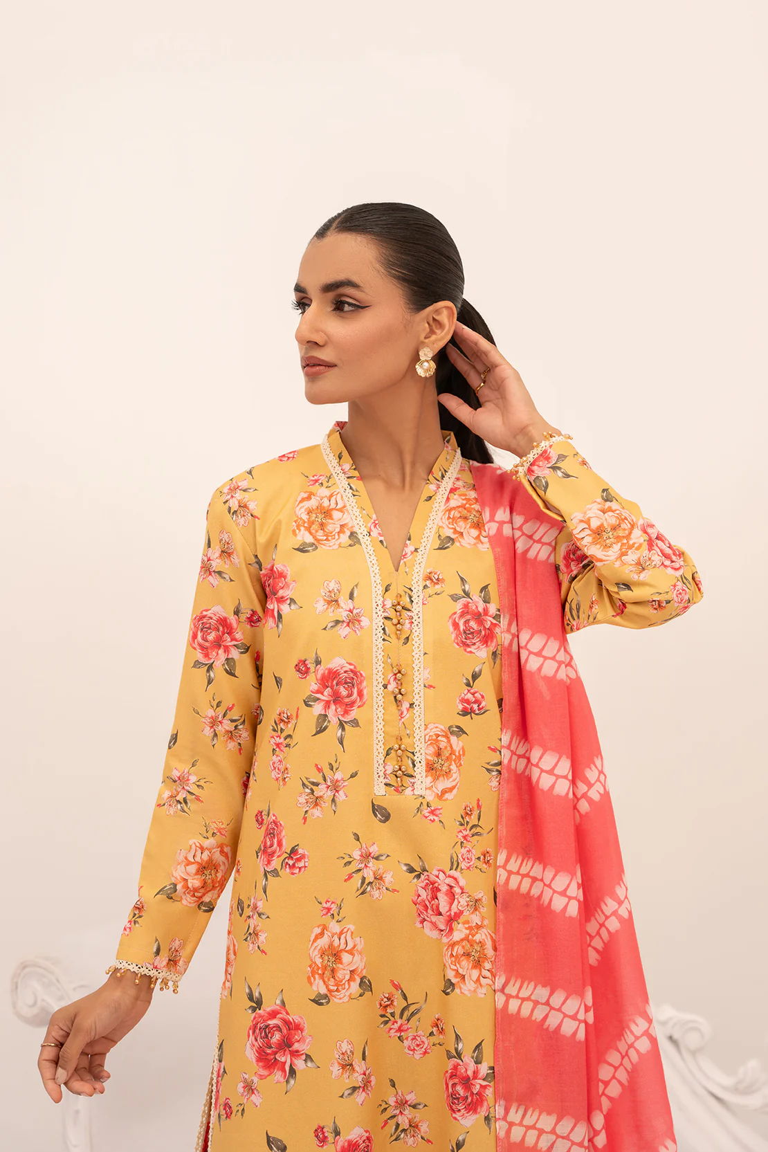 PRINTED - 3 PC LAWN SUIT - Image 4
