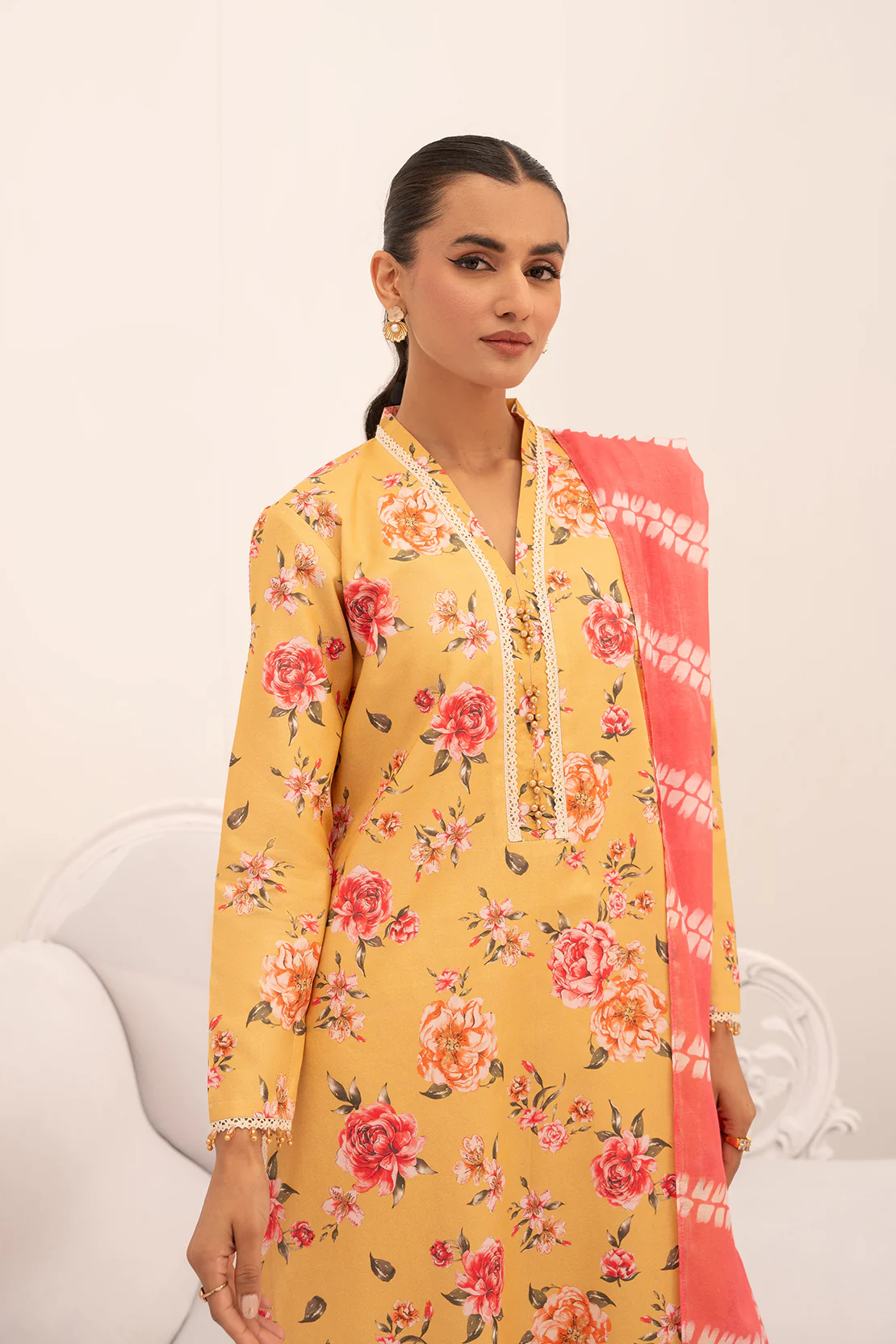 PRINTED - 3 PC LAWN SUIT - Image 7