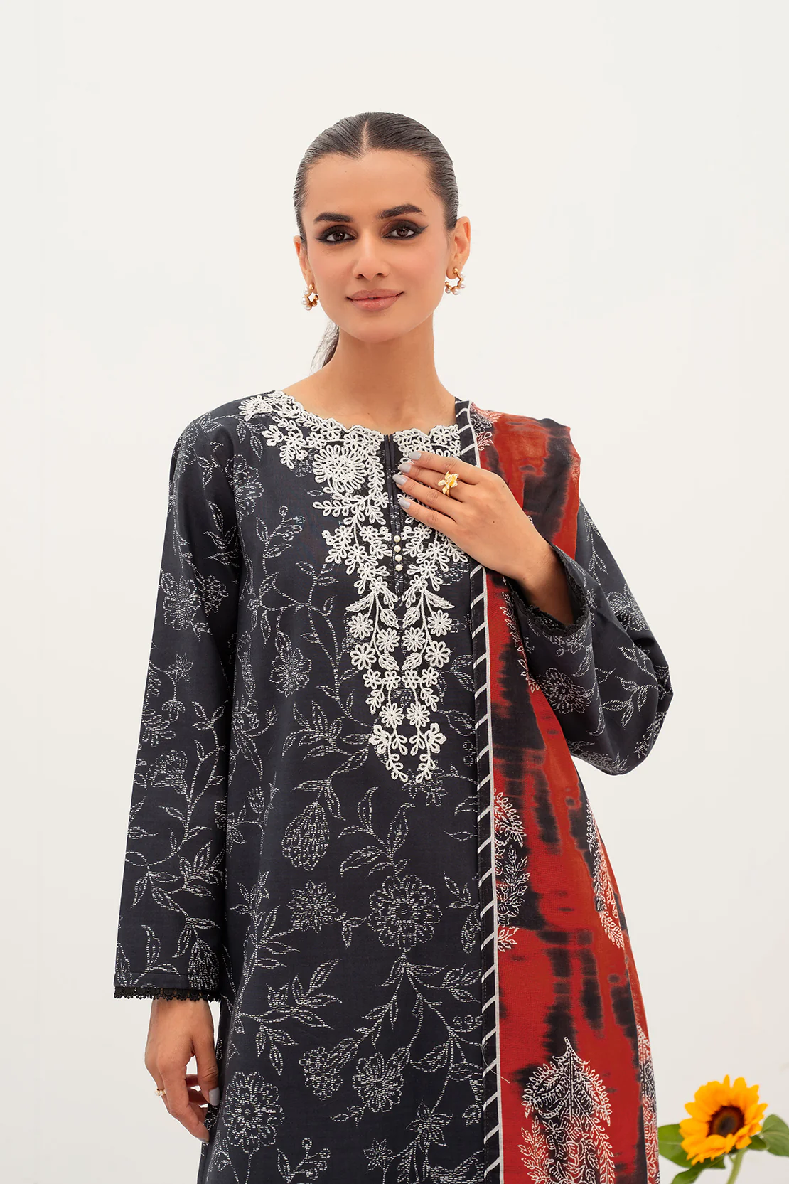 PRINTED - 3 PC LAWN SUIT (STITCHED) - Image 3