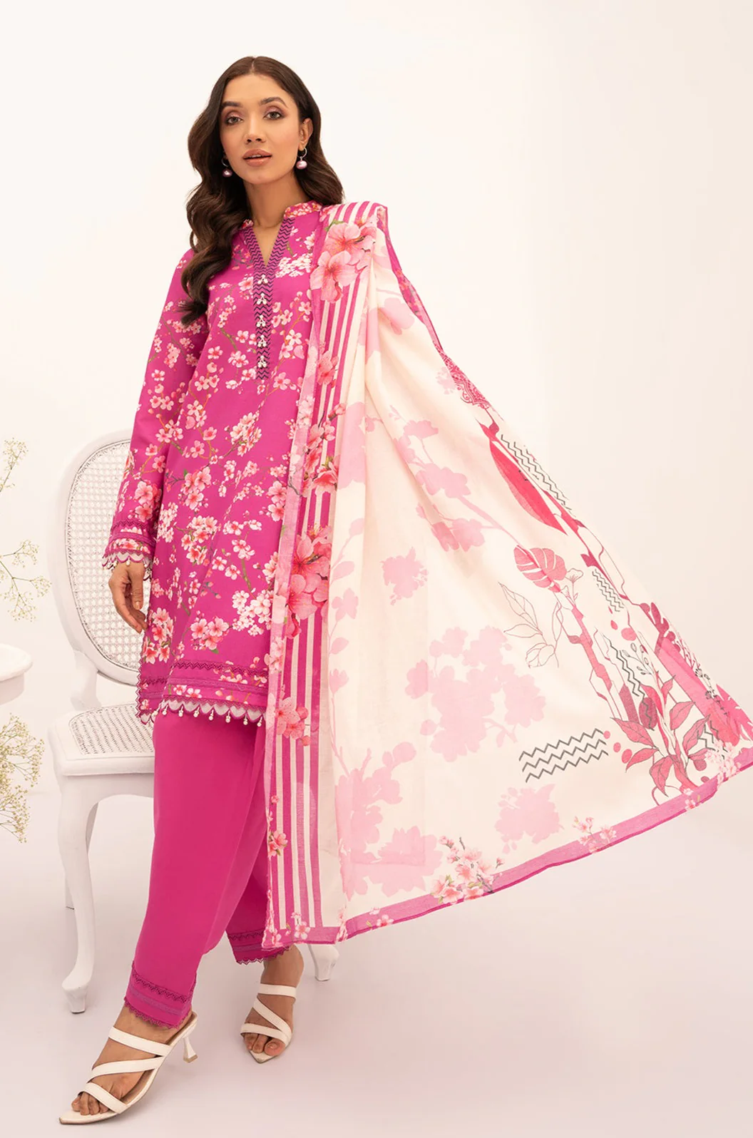 PRINTED - 3 PC LAWN SUIT