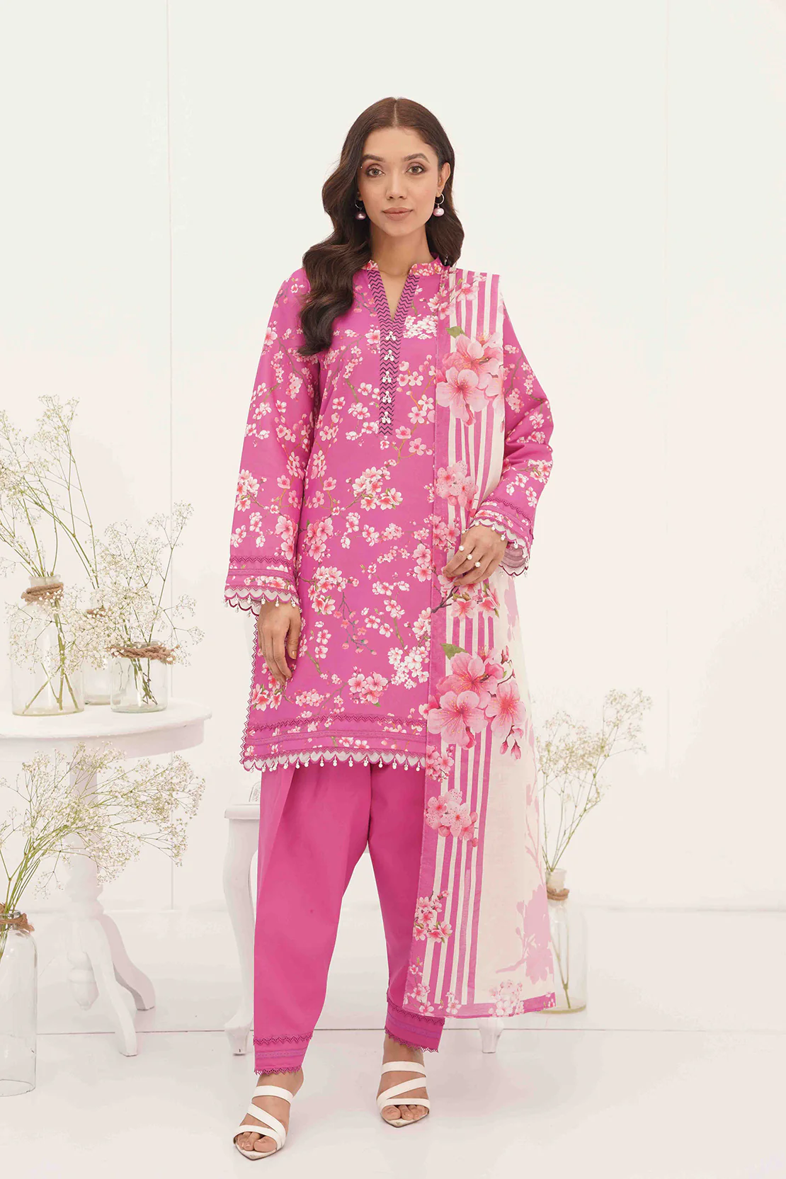 PRINTED - 3 PC LAWN SUIT - Image 7