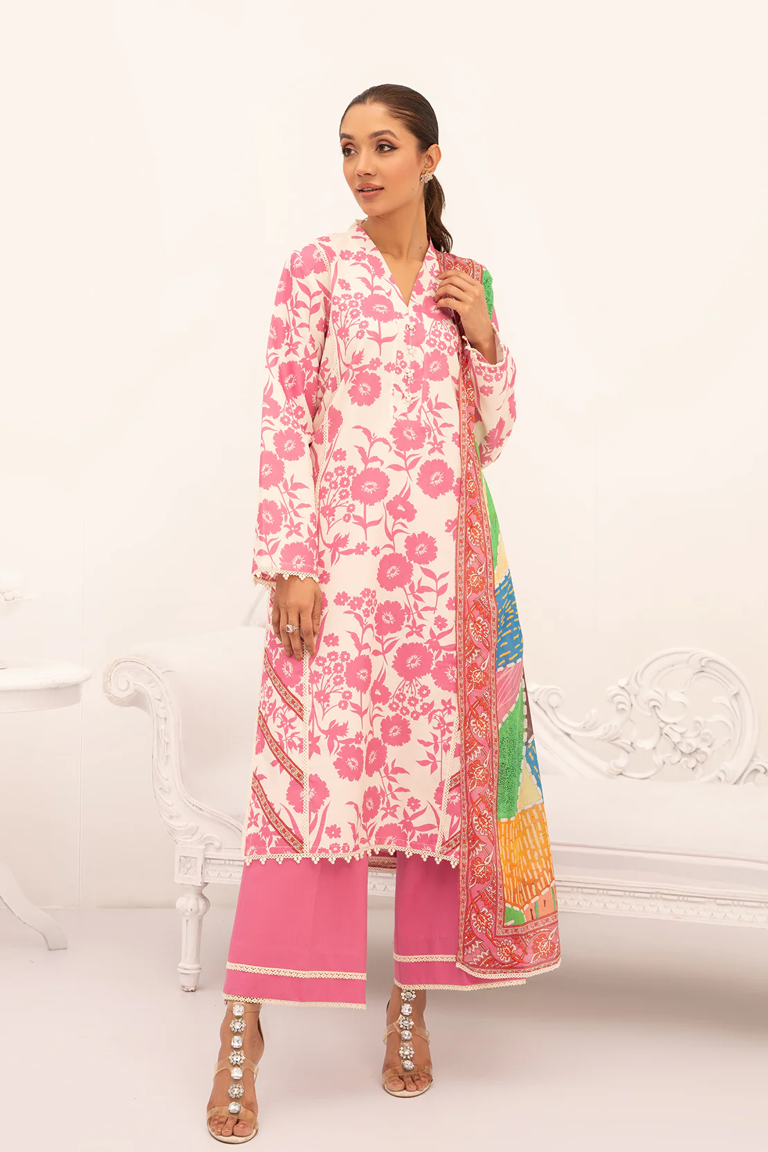 PRINTED - 3 PC LAWN SUIT