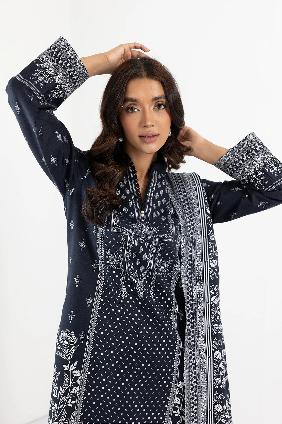 PRINTED - 3 PC LAWN SUIT (STITCHED) - Image 4