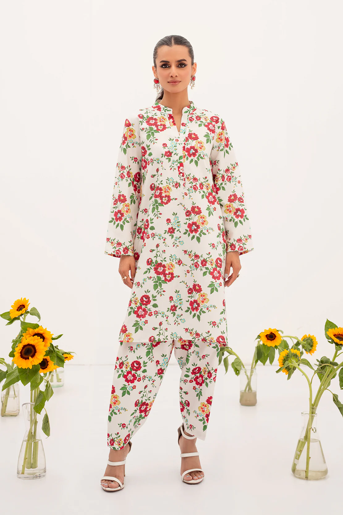 PRINTED - 2 PC LAWN SUIT (STITCHED)