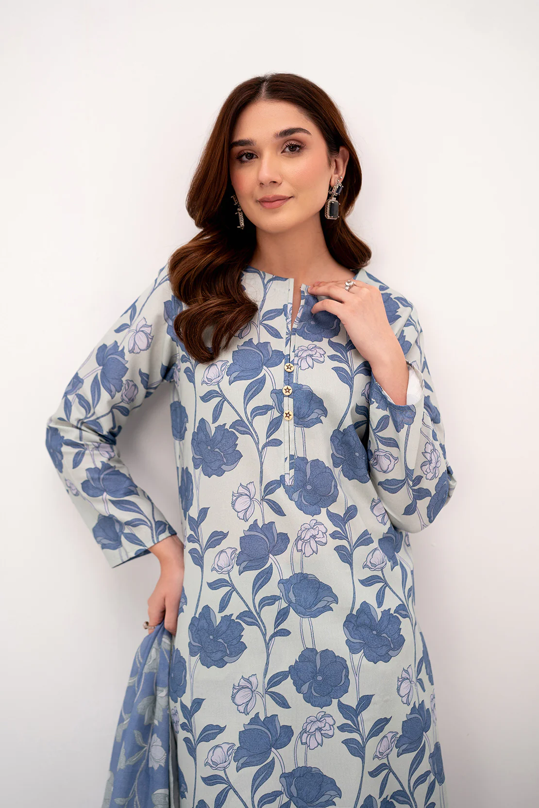 PRINTED - 3 PC LAWN SUIT (STITCHED) - Image 2