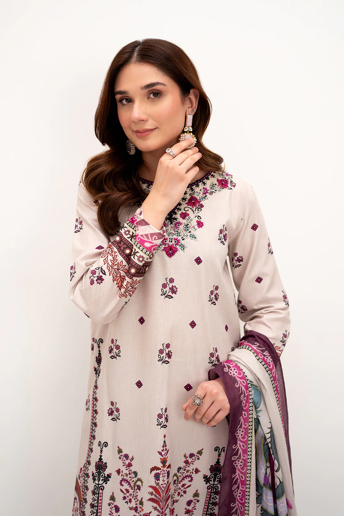 PRINTED - 3 PC LAWN SUIT (STITCHED) - Image 3