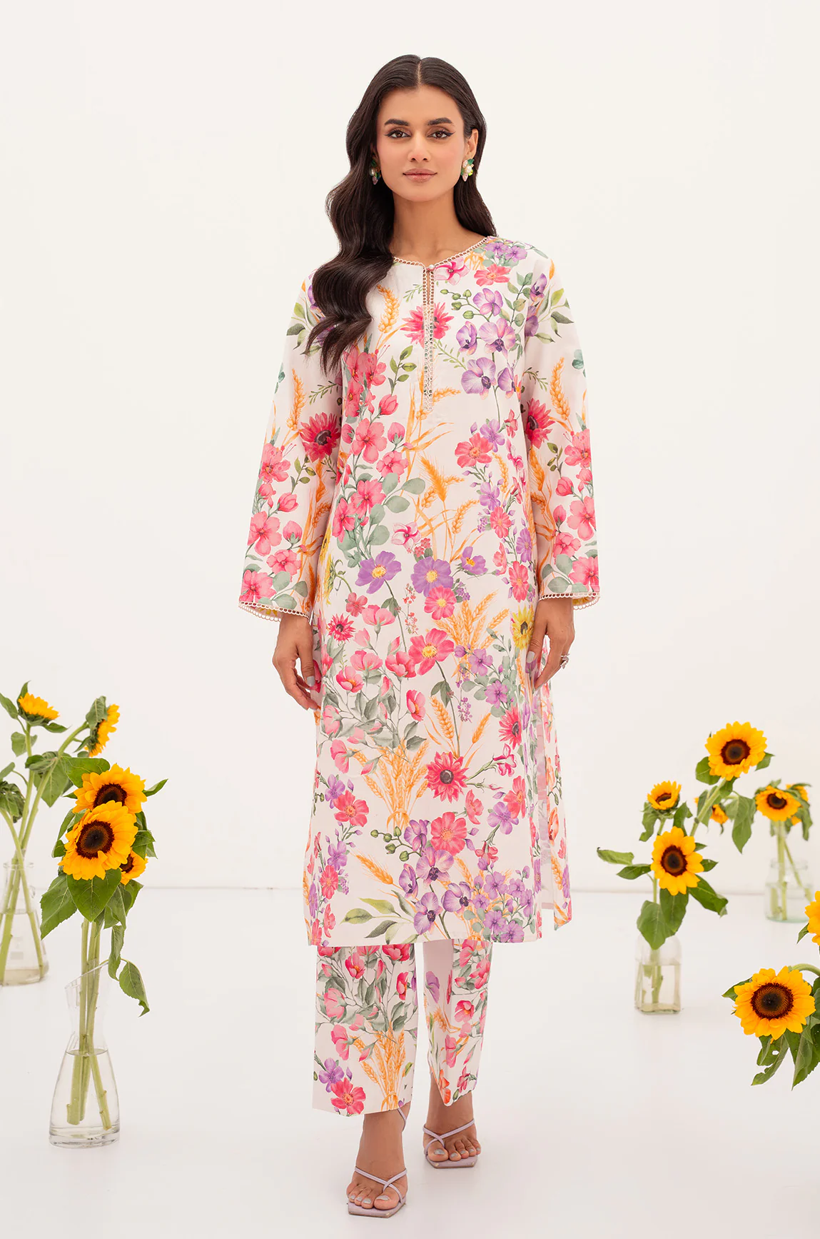 PRINTED - 2 PC LAWN SUIT (STITCHED)
