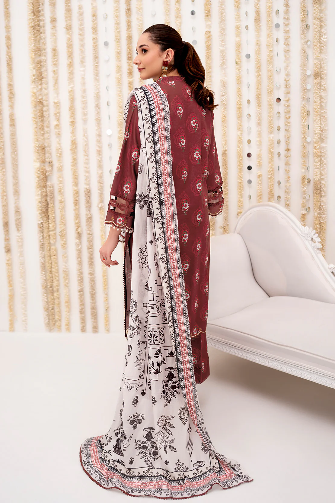 PRINTED - 3 PC LAWN SUIT - Image 3