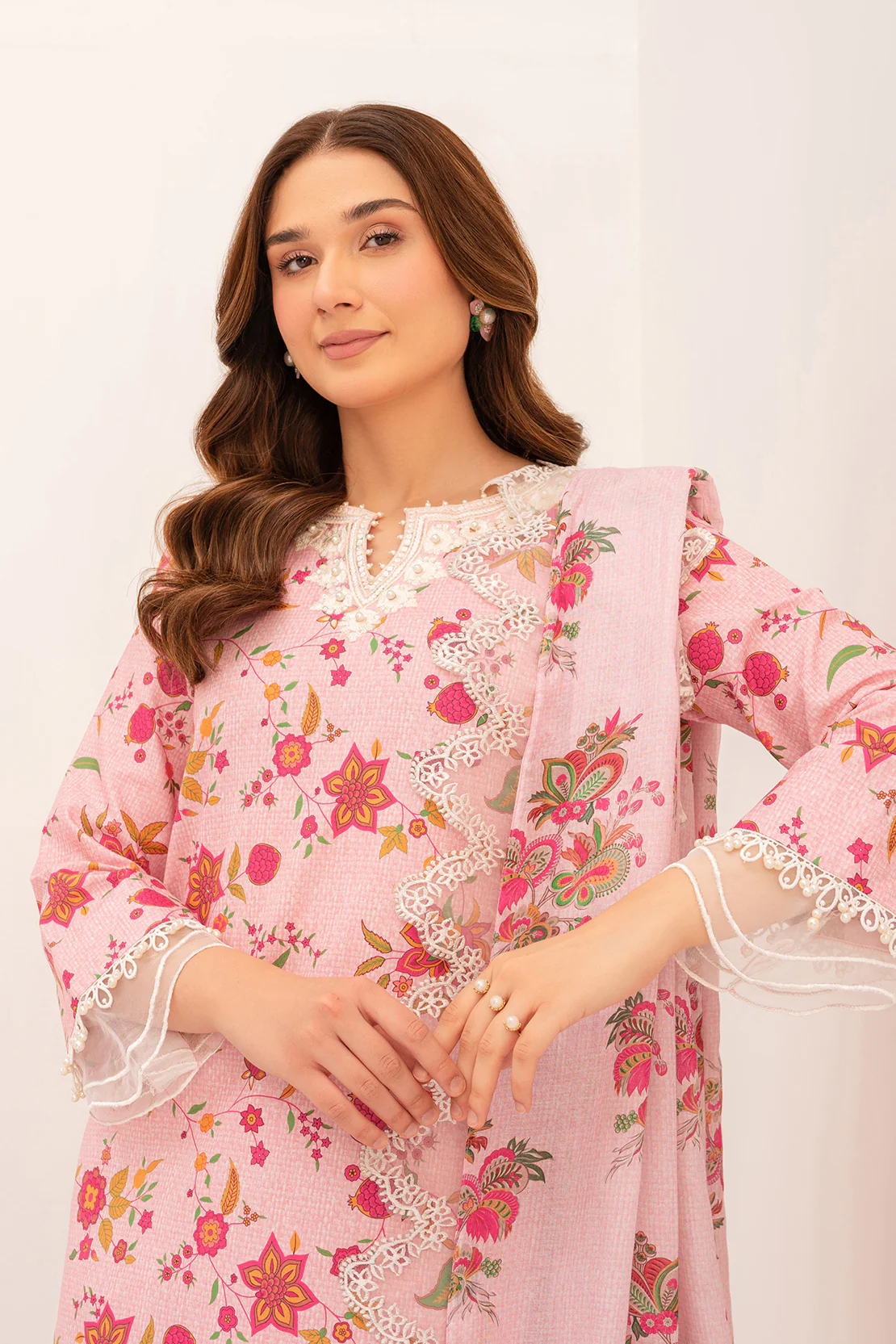PRINTED - 3 PC LAWN SUIT - Image 3