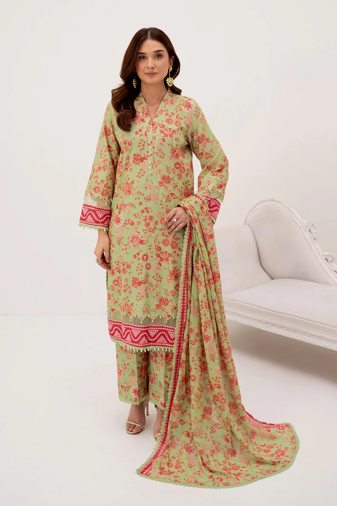 PRINTED - 3 PC LAWN SUIT