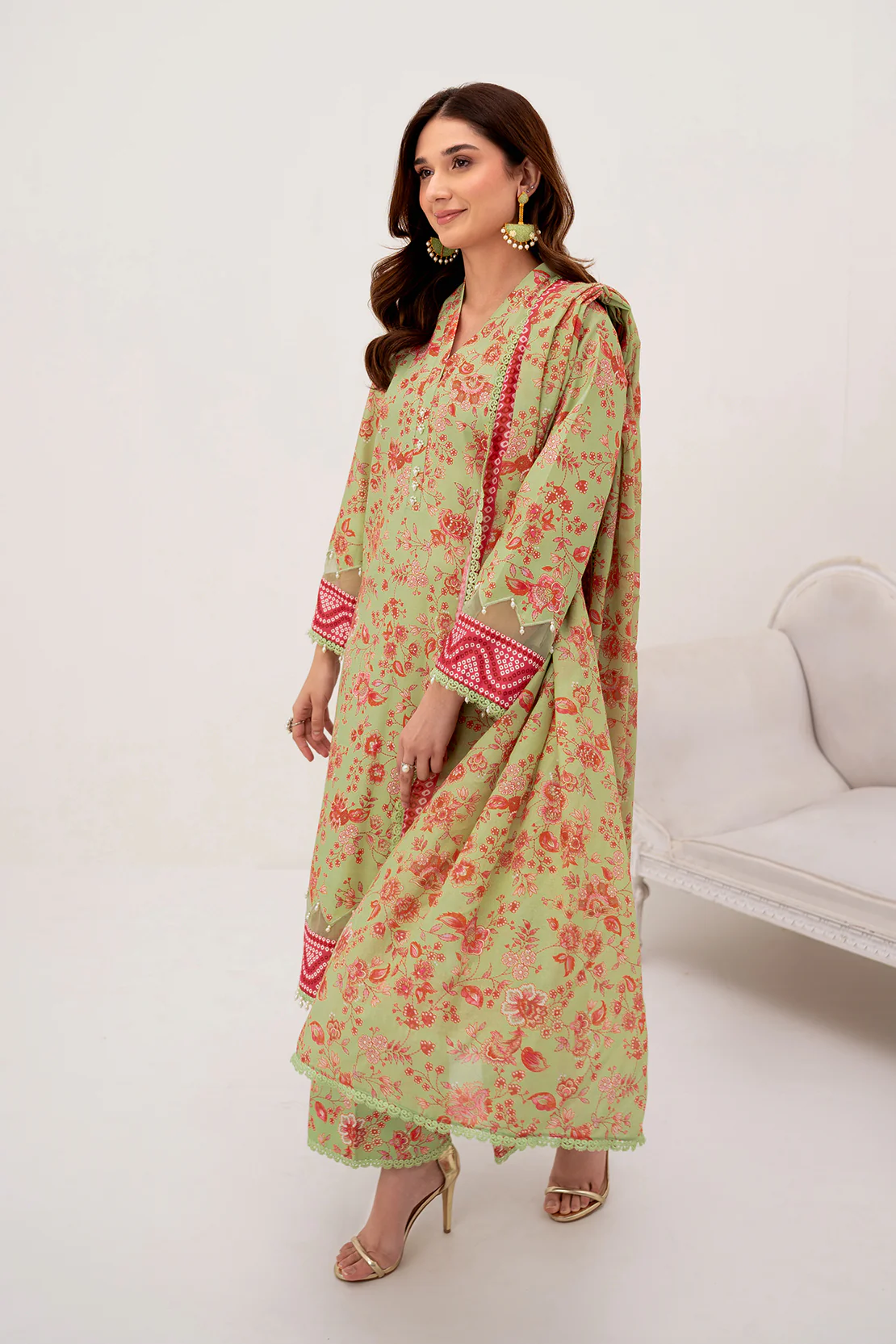 PRINTED - 3 PC LAWN SUIT - Image 2