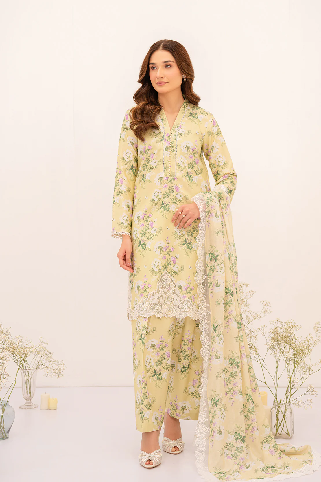 PRINTED - 3 PC LAWN SUIT - Image 10
