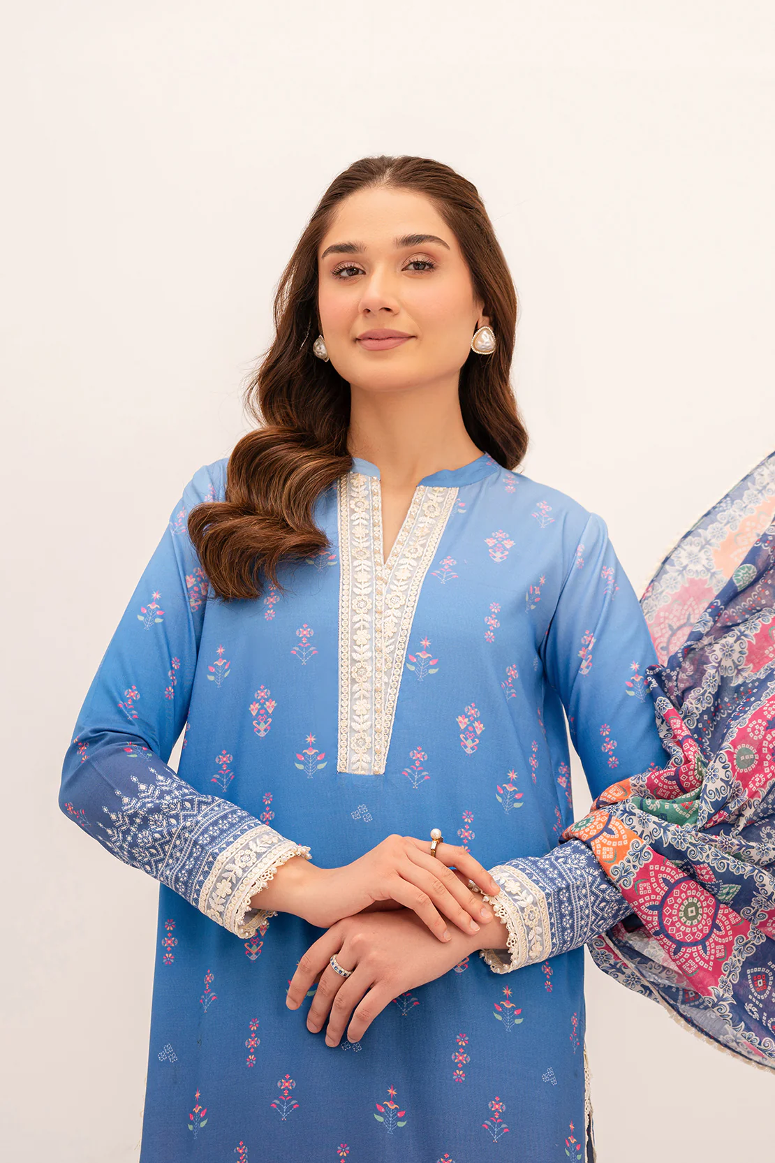 PRINTED - 3 PC LAWN SUIT - Image 3