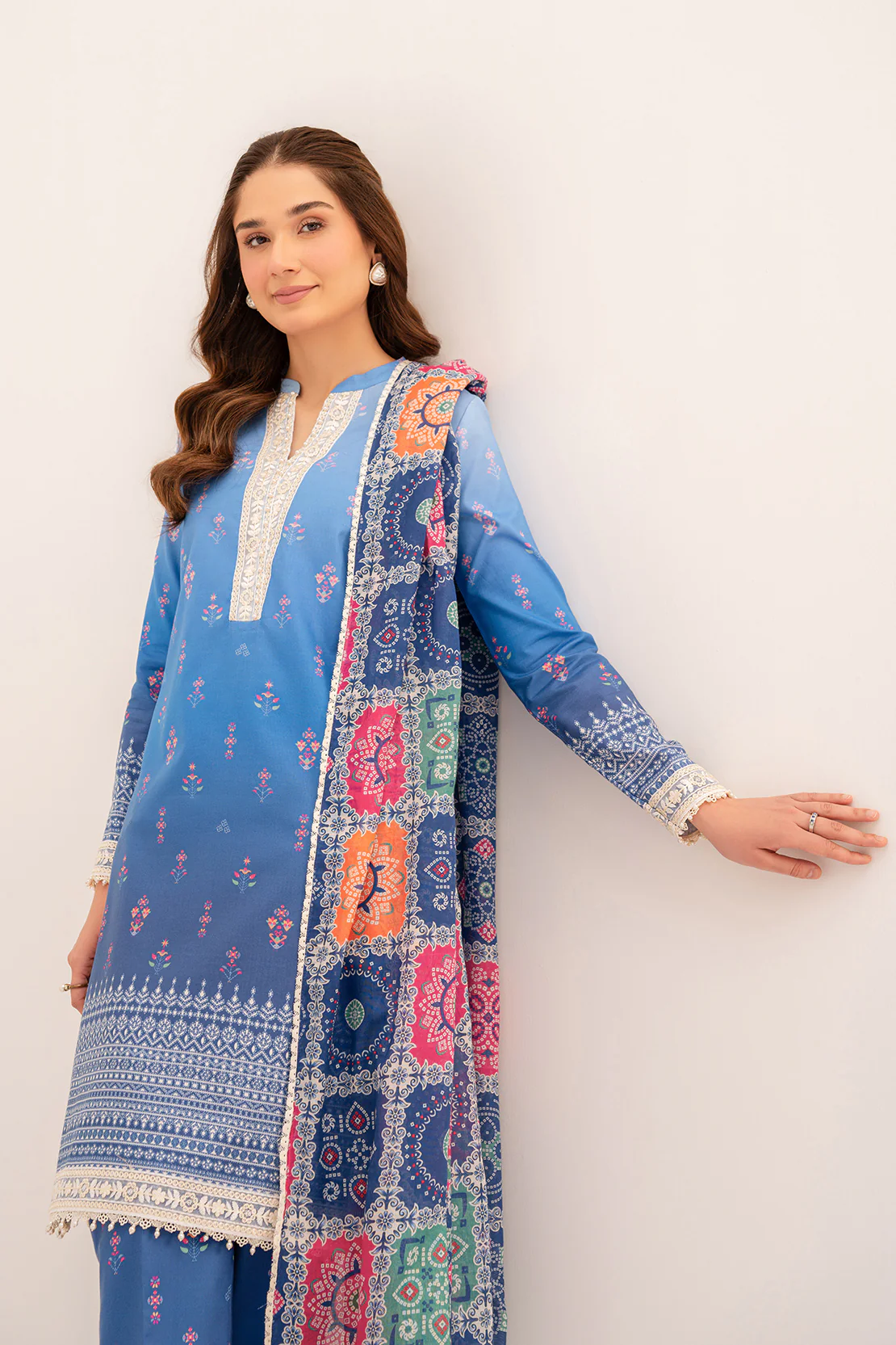 PRINTED - 3 PC LAWN SUIT - Image 4
