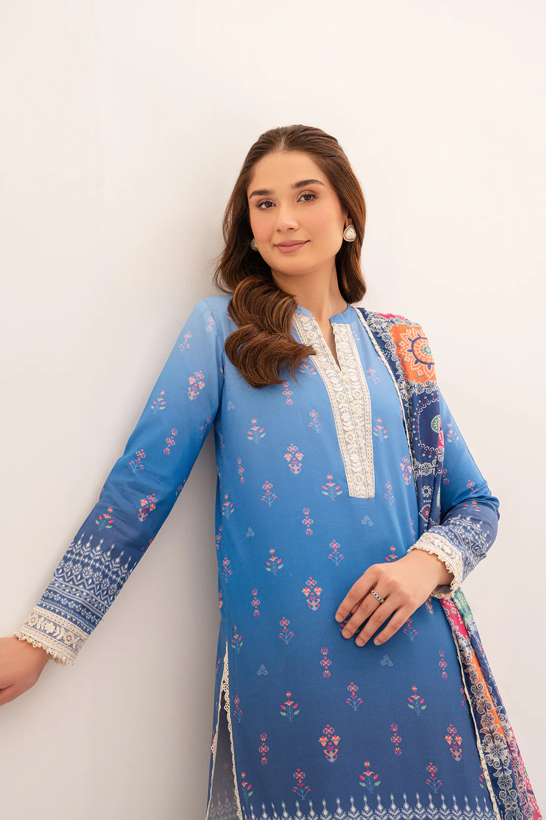 PRINTED - 3 PC LAWN SUIT - Image 7