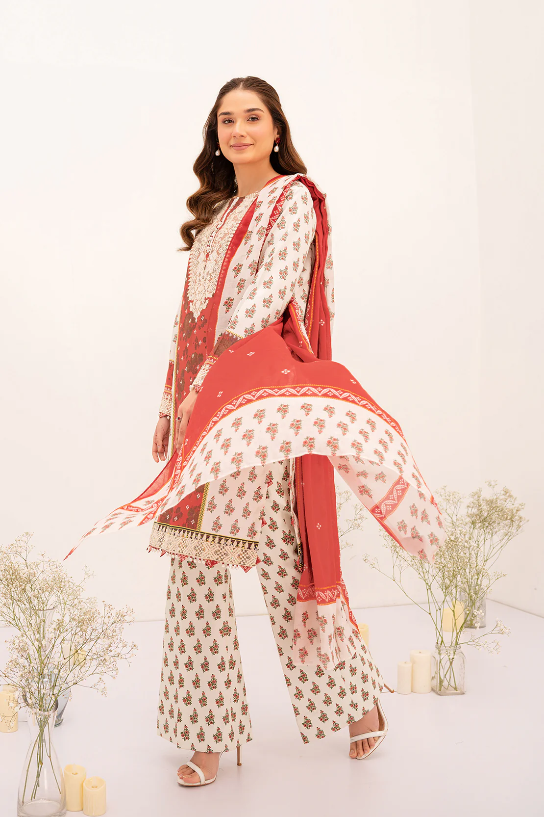 PRINTED - 3 PC LAWN SUIT - Image 4
