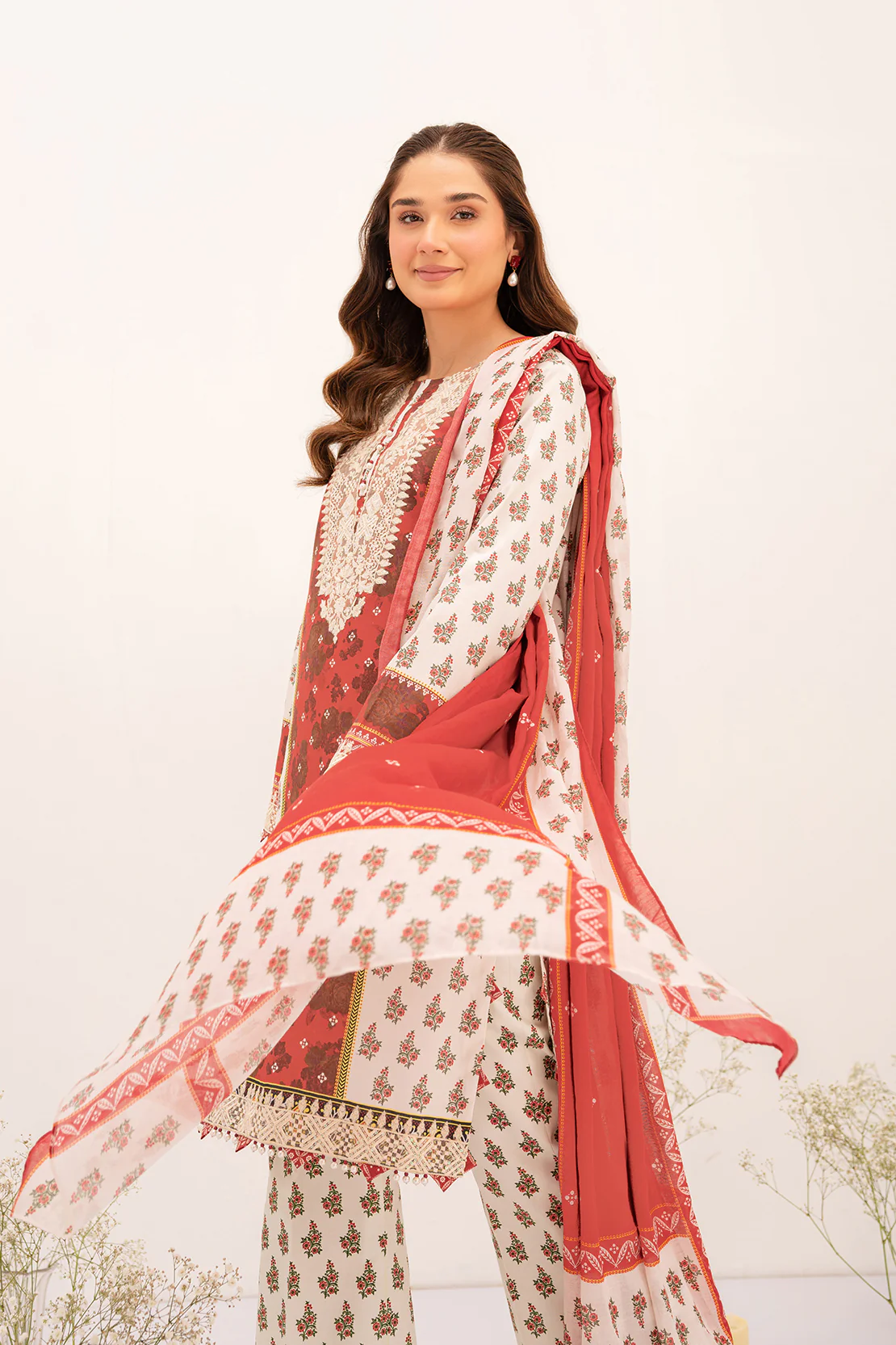 PRINTED - 3 PC LAWN SUIT - Image 5