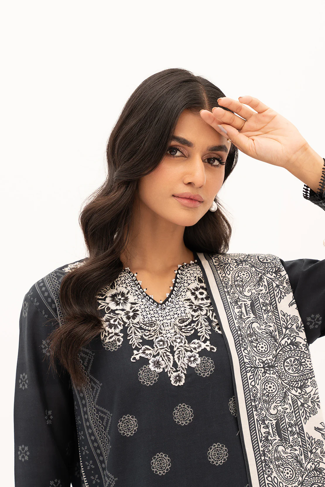 PRINTED - 3 PC LAWN SUIT - Image 4