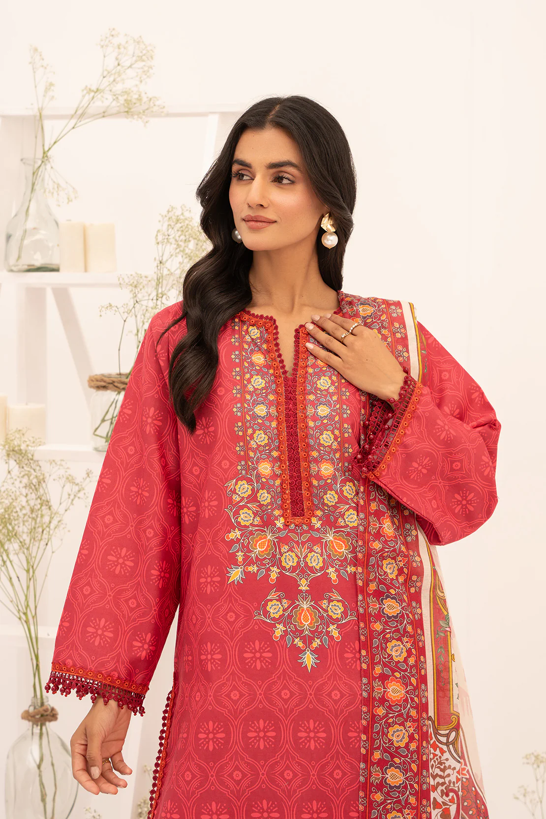 PRINTED - 3 PC LAWN SUIT - Image 3