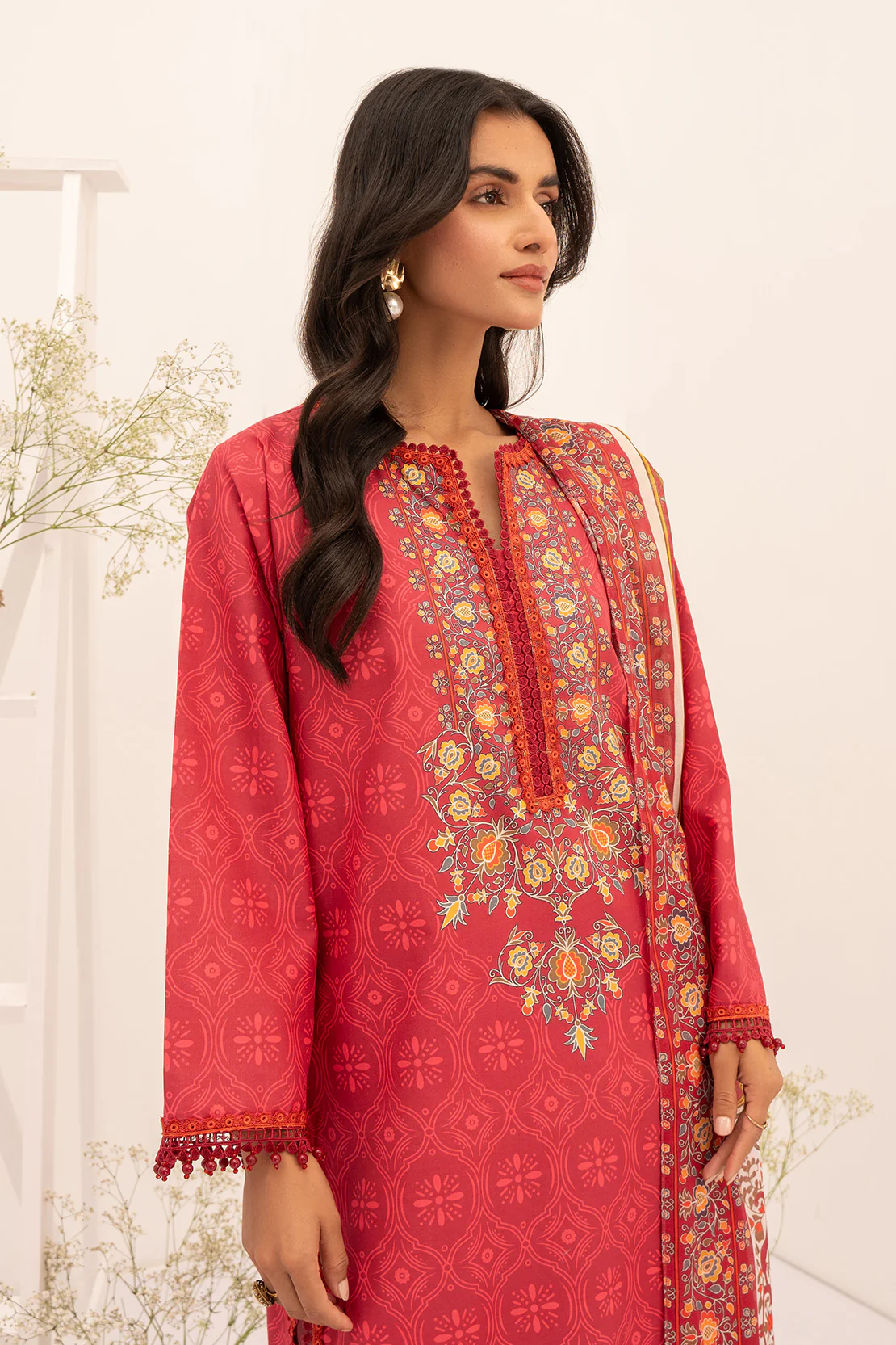 PRINTED - 3 PC LAWN SUIT - Image 5